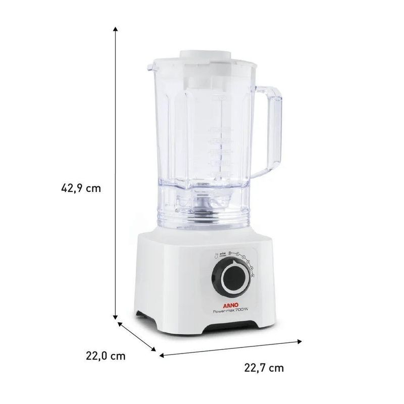 Liquidificador Arno Power Max LN51 700W 3,1L 4 Lâminas Powelix Branco 220V
