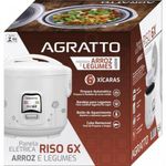 Panela Elétrica de Arroz Agratto PA6X Riso 400W com Função Manter Aquecido em 220V