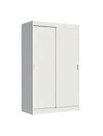 Guarda-roupa solteiro madesa tokio 2 portas de correr 2 gavetas - branco
