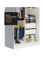 Guarda-roupa solteiro madesa tokio 2 portas de correr 2 gavetas - branco