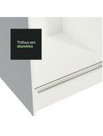 Guarda-roupa solteiro madesa tokio 2 portas de correr 2 gavetas - branco