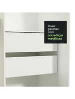 Guarda-roupa solteiro madesa tokio 2 portas de correr 2 gavetas - branco