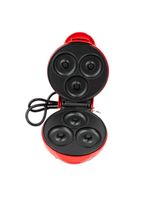 Mini Maquina Forma Elétrica Retro De Fazer Waffles Donuts Rosquinhas 110V - preto