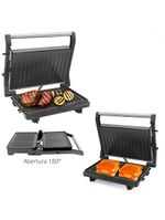 Mini Grill Elétrico De Inox Grelha Antiaderente Cozinha 220V