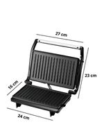Mini Grill Elétrico De Inox Grelha Antiaderente Cozinha 220V