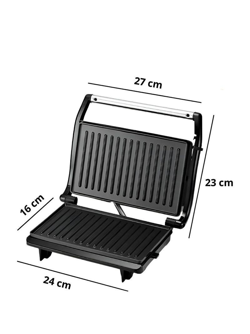Mini Grill Elétrico De Inox Grelha Antiaderente Cozinha 220V