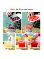 Espremedor Extrator Suco Laranja Limão Frutas Portatil Usb - Seu Suco Na Hora, Sem Esforço