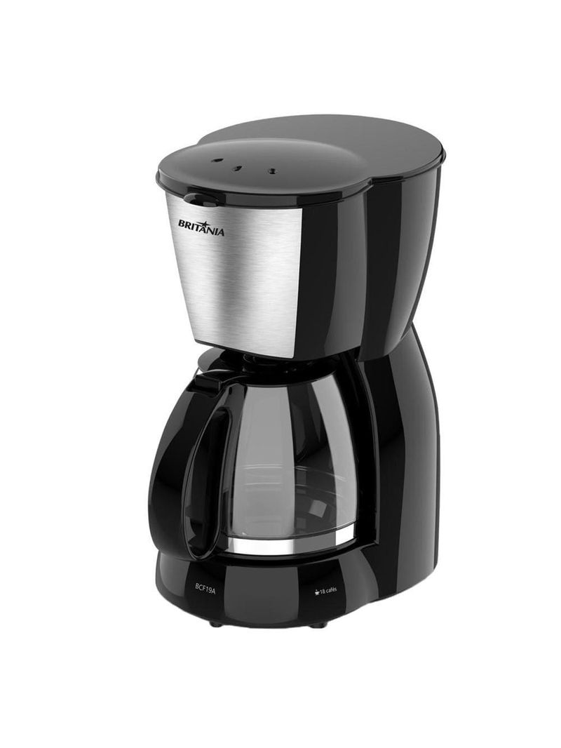 Cafeteira elétrica britânia bcf19 18 xícaras - preto e inox