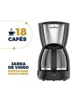 Cafeteira elétrica britânia bcf19 18 xícaras - preto e inox