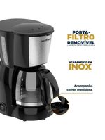 Cafeteira elétrica britânia bcf19 18 xícaras - preto e inox