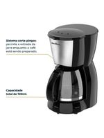Cafeteira elétrica britânia bcf19 18 xícaras - preto e inox