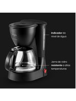 Cafeteira elétrica elgin coffee break 15 xícaras preta 650w filtro permanente sistema corta-pingo
