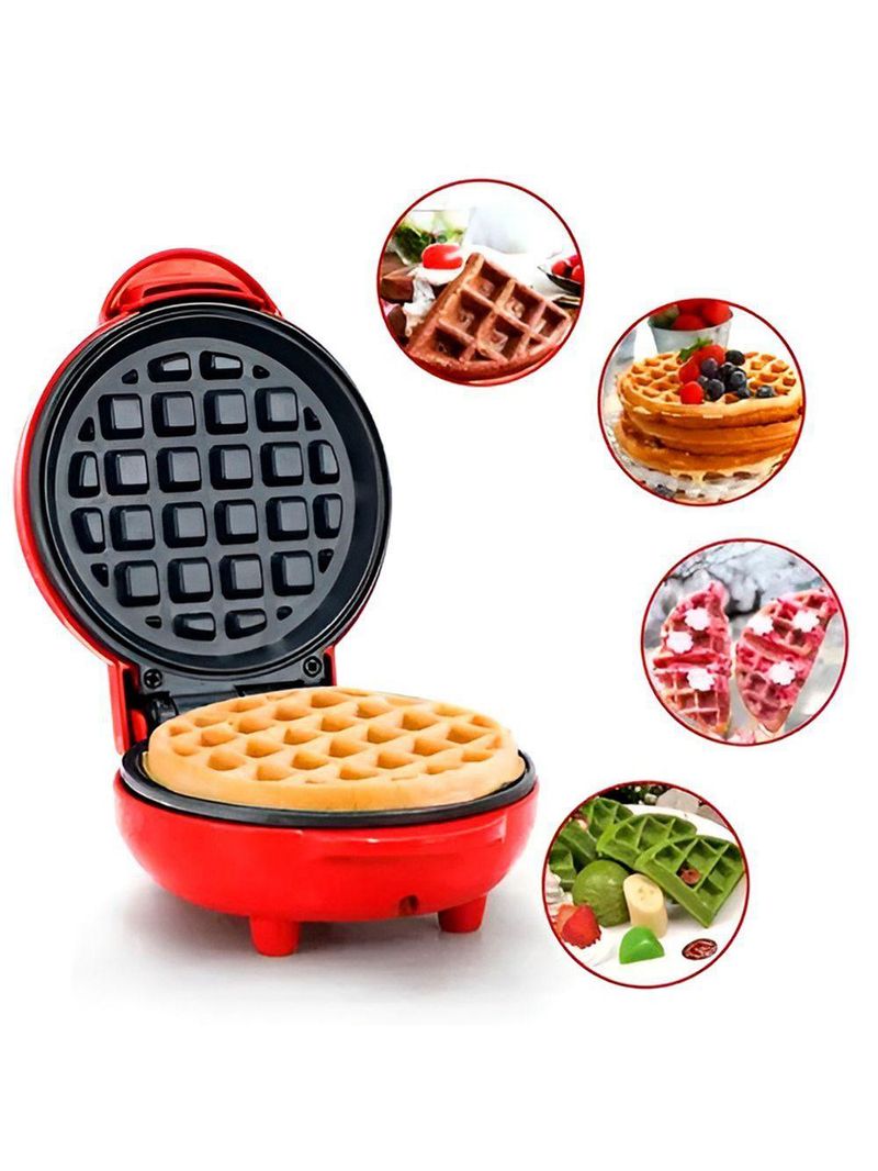 Máquina Waffle Mini Elétrica Lanches Diversão 110V - Pequena, Potente E Fácil De Limpar