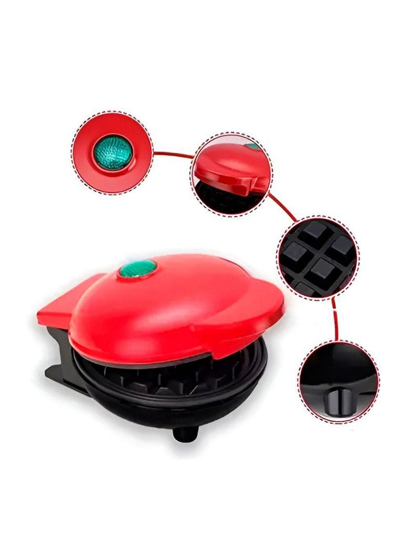 Máquina Waffle Mini Elétrica Lanches Diversão 110V - Pequena, Potente E Fácil De Limpar