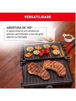 Grill Arno Dual Gnox Inox Com Abertura De 180° 110V