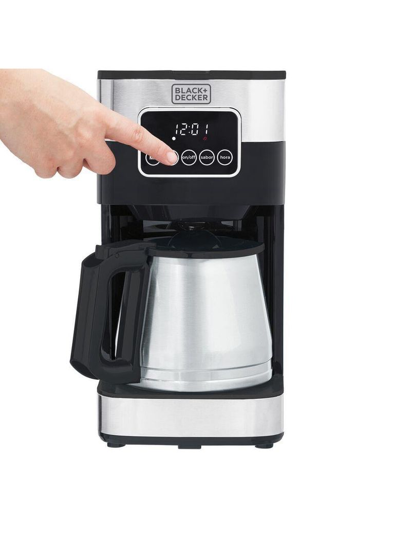 Cafeteira elétrica black+decker cm350g gourmand gris 1,5l programável inox