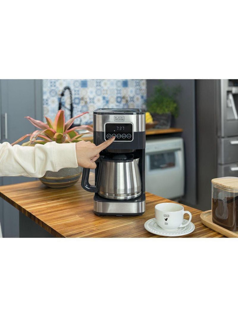 Cafeteira elétrica black+decker cm350g gourmand gris 1,5l programável inox