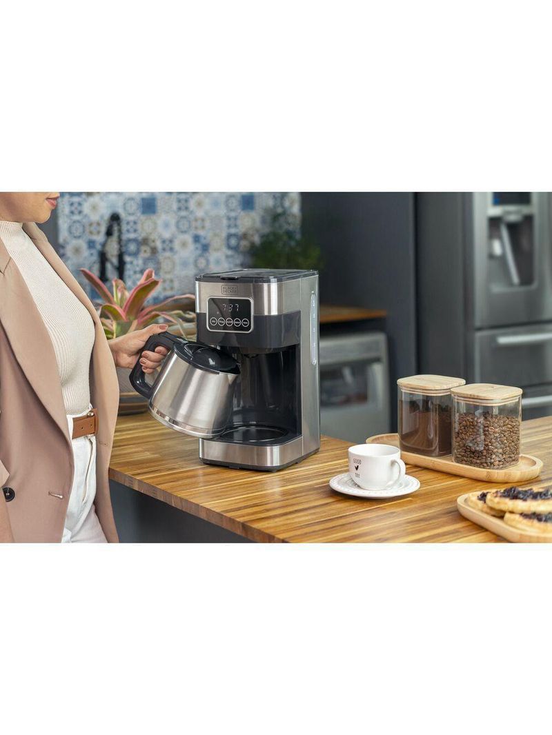 Cafeteira elétrica black+decker cm350g gourmand gris 1,5l programável inox