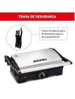 Grill Arno Dual Gnox Inox Com Abertura De 180° 110V