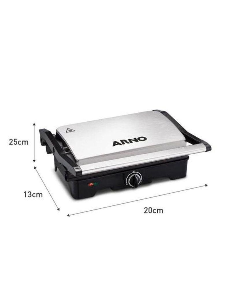 Grill Arno Dual Gnox Inox Com Abertura De 180° 110V