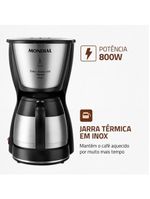 Cafeteira elétrica mondial dolce arome thermo inox c-33 jt 24 xícaras - preta