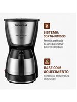 Cafeteira elétrica mondial dolce arome thermo inox c-33 jt 24 xícaras - preta
