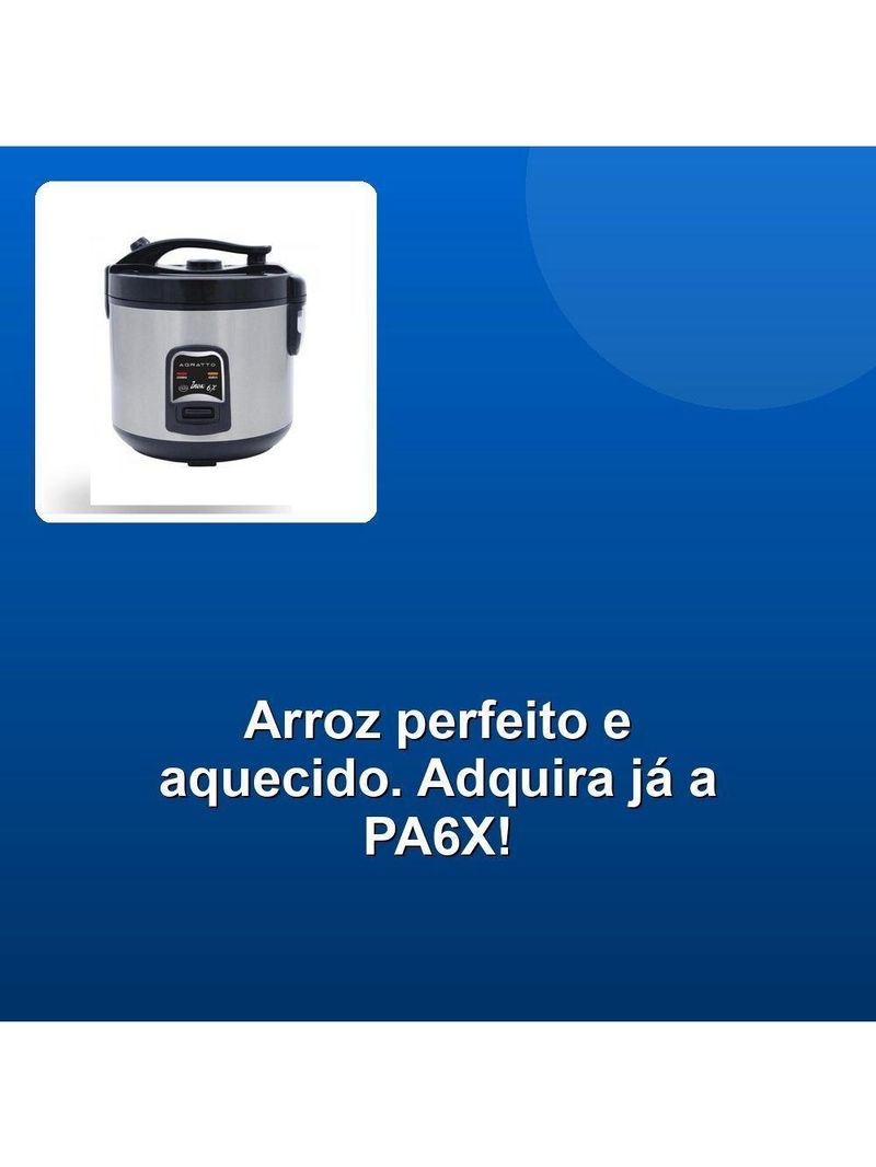Panela De Arroz Agratto Pa6x400w Inox 220V