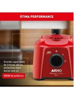 Liquidificador Arno Power Mix 550w Vermelho 220v