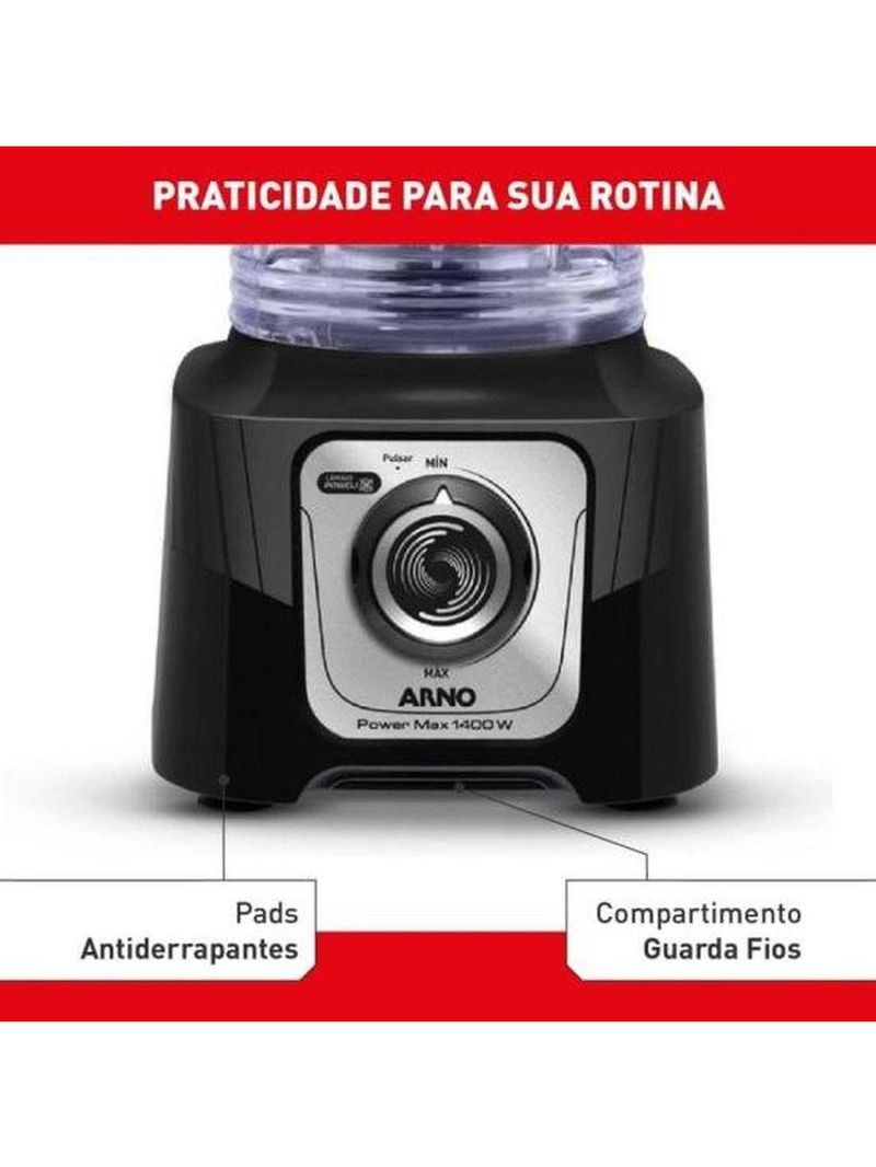 Liquidificador Arno Power Max 1400w Preto 220v