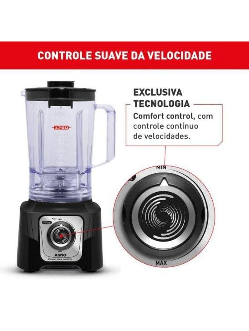 Liquidificador Arno Power Max 1400w Preto 110V