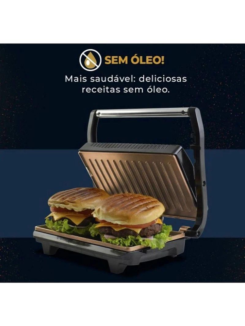 Sanduicheira E Grill Britânia Bgr24g Press Supreme Gold 220V