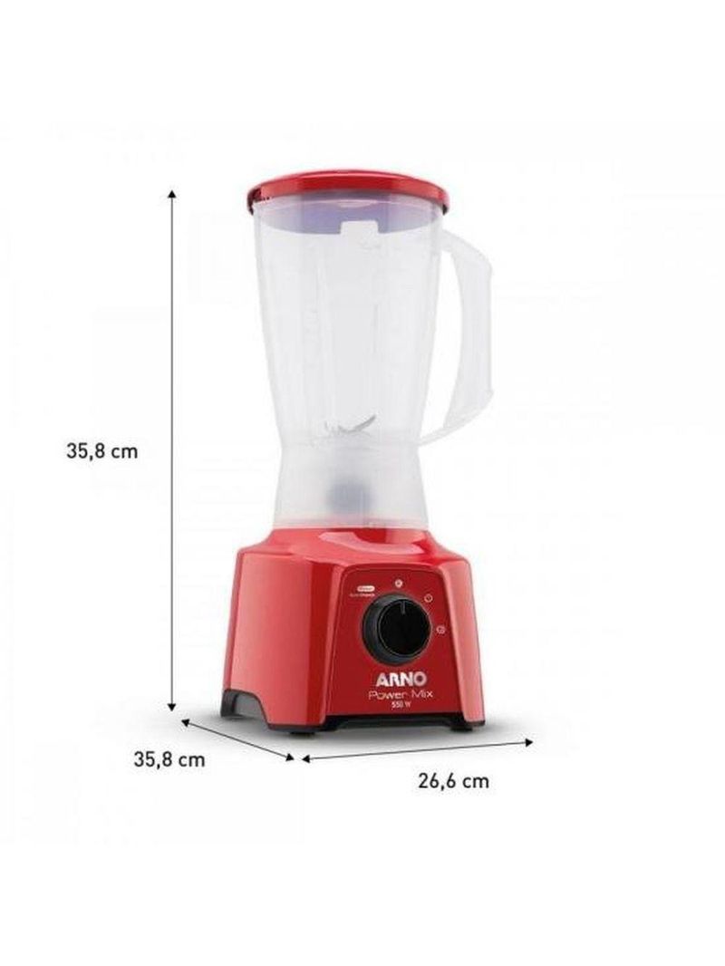 Liquidificador Arno Power Mix 550w Vermelho 220v