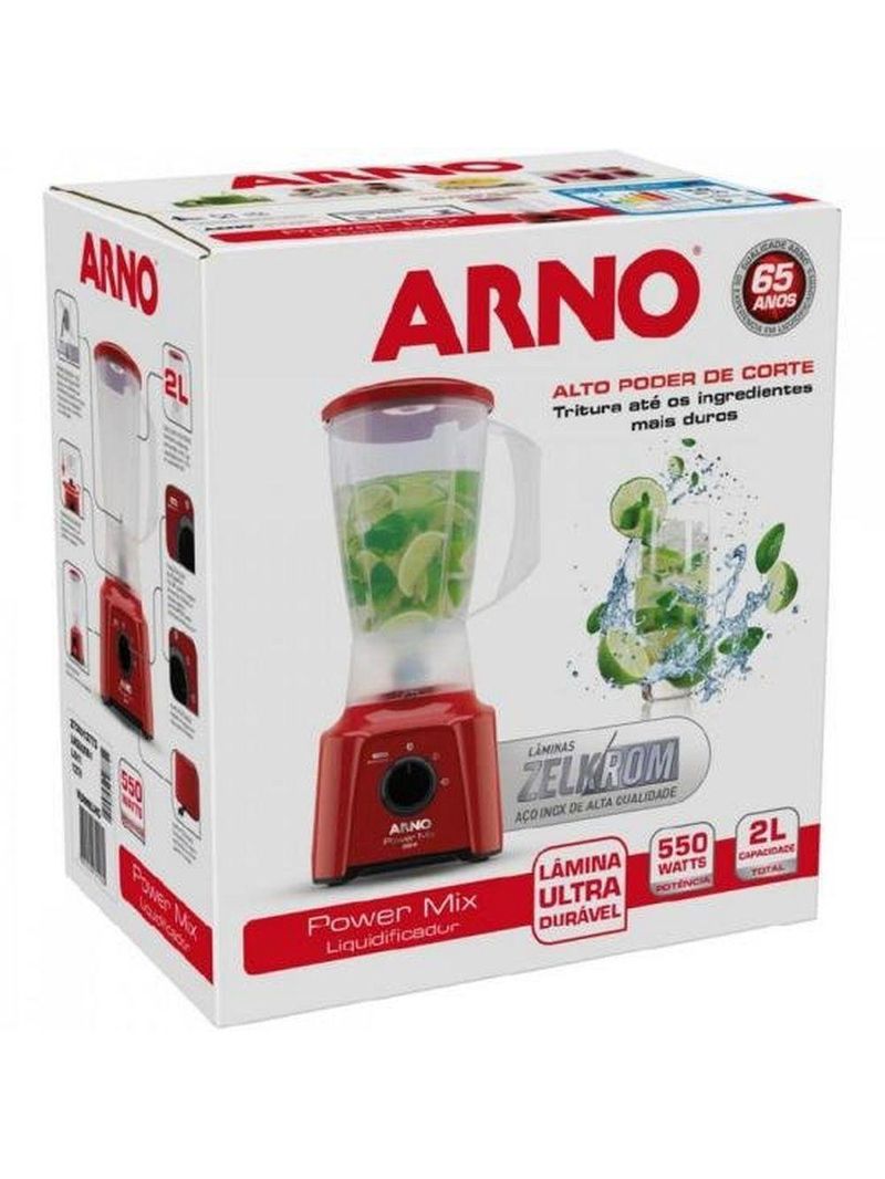 Liquidificador Arno Power Mix 550w Vermelho 220v