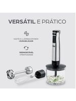 Mixer 3 Em 1 Wap Processador Portátil Inox Com Batedor De Claras 220V