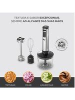 Mixer 3 Em 1 Wap Processador Portátil Inox Com Batedor De Claras 220V