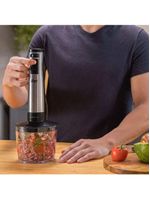 Mixer 3 Em 1 Wap Processador Portátil Inox Com Batedor De Claras 220V