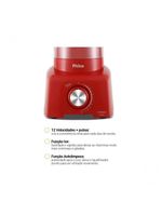 Liquidificador Philco Ph900 C/ Filtro 12v 3l Vermelho 220v