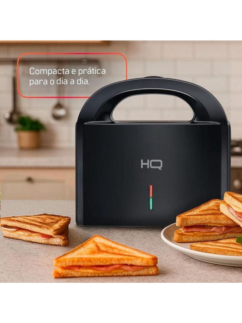 Sanduicheira E Grill HQ 750w Antiaderente Preto 110V