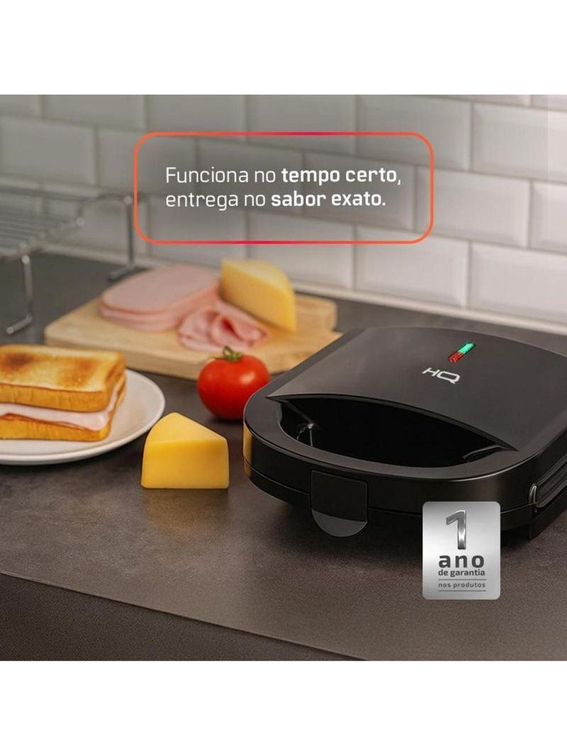 Sanduicheira E Grill HQ 750w Antiaderente Preto 110V
