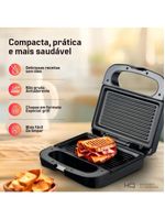 Sanduicheira E Grill HQ 750W Antiaderente Inx HQ-SG001 110V