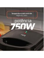 Sanduicheira E Grill HQ 750w Antiaderente Preto 110V