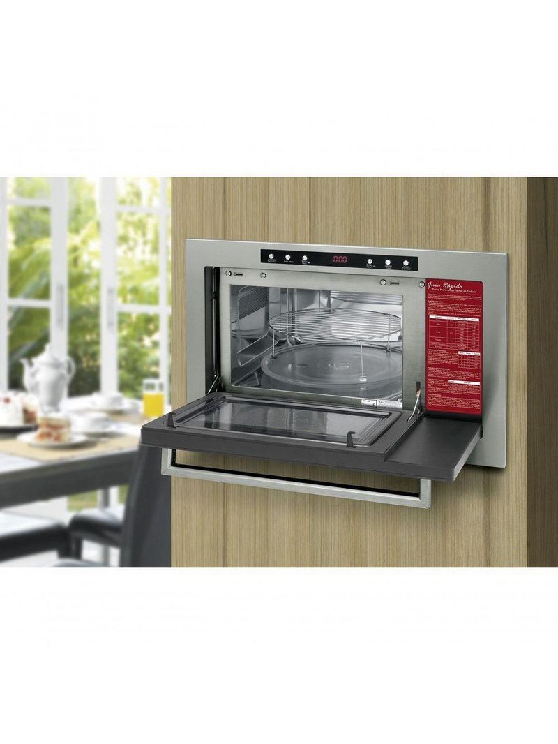 Micro-ondas Fischer De Embutir 25 Litros Com Dourador Inox 25378