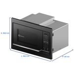 Micro Ondas de Embutir Electrolux ME3EP 34L 1400W Menu Kids Menu Light Preto 110V