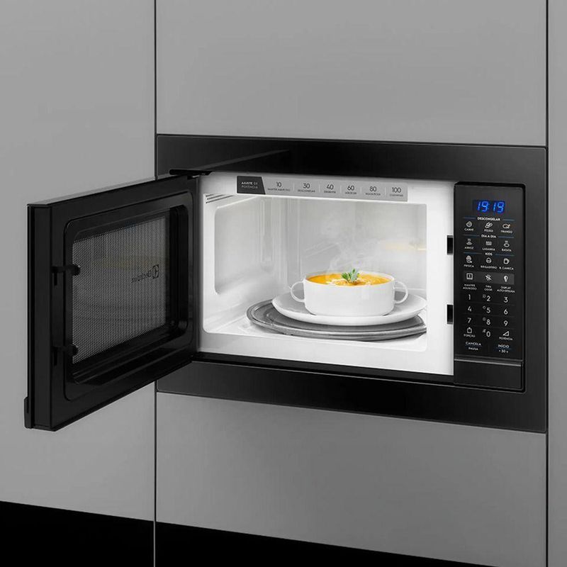 Micro Ondas de Embutir Electrolux ME3EP 34L 1400W Menu Kids Menu Light Preto 110V