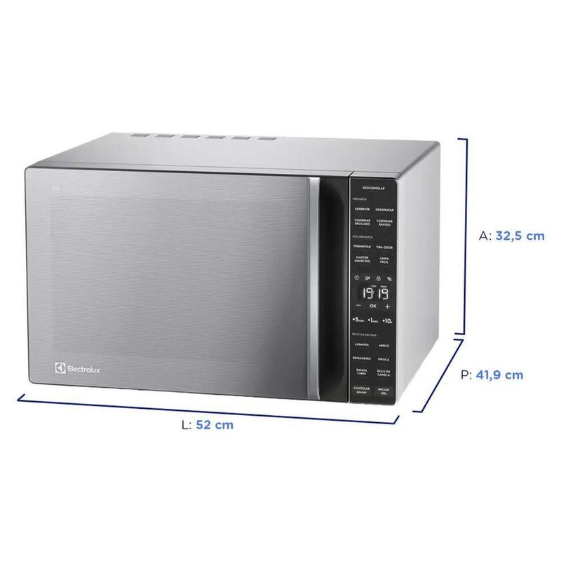 Micro Ondas de Bancada Electrolux ME36S 36L 1600W Descongelamento Assistido 110V