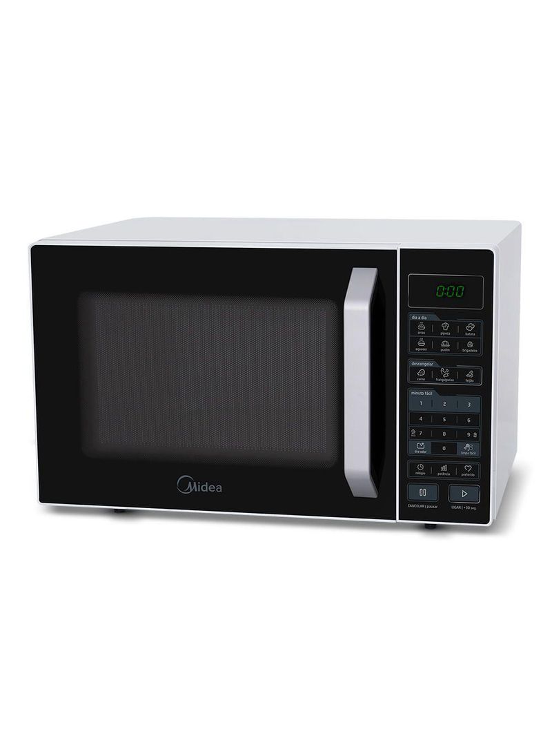 Micro-ondas Midea 35L Branco Porta Preta Smartplate MXSA35P 127v