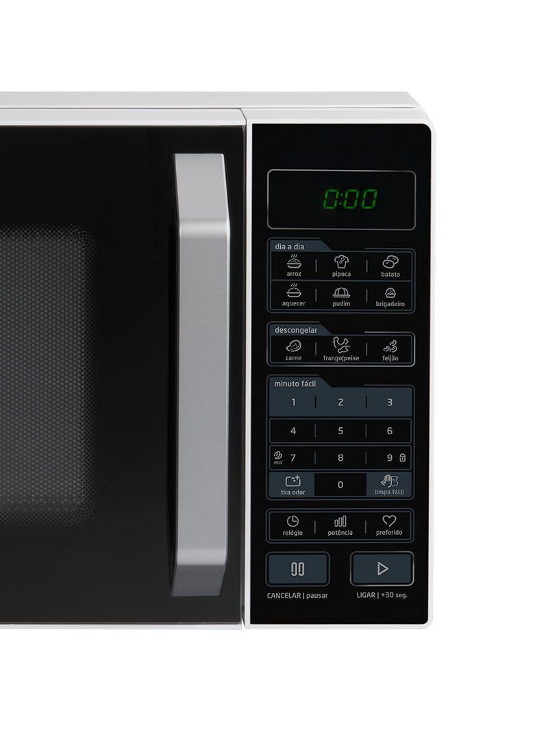 Micro-ondas Midea 35L Branco Porta Preta Smartplate MXSA35P 127v