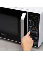 Micro-ondas Midea 35L Branco Porta Preta Smartplate MXSA35P 127v