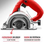 Serra Mármore Mondial Tools Fsm-03 220v-vermelho