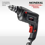 Furadeira De Impacto Power Tools Fi-09 550w-220v-preto